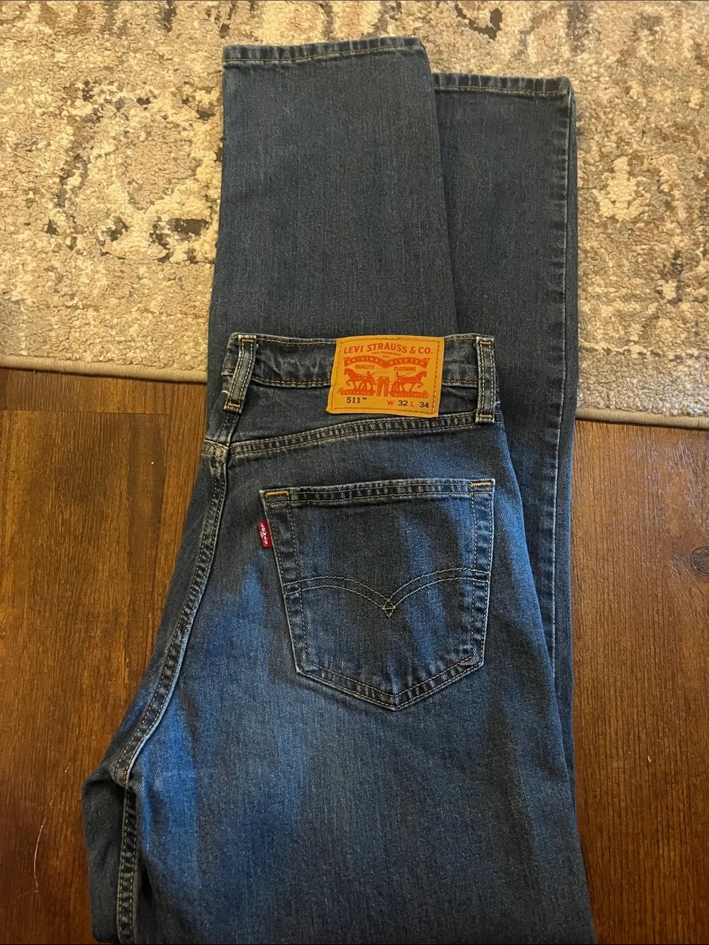 Levi's 511 Men’s Straight Jeans in Dark Blue Wash